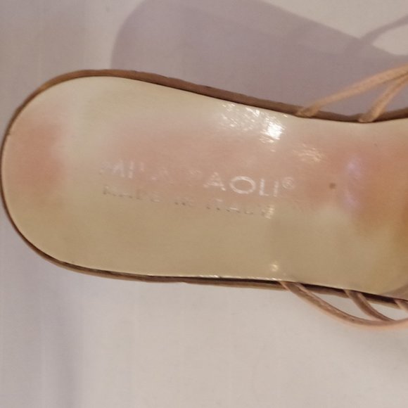 Mila Paoli Cork Wedge Butterfly Slides- Sz. 39/8.5 - Picture 4 of 6